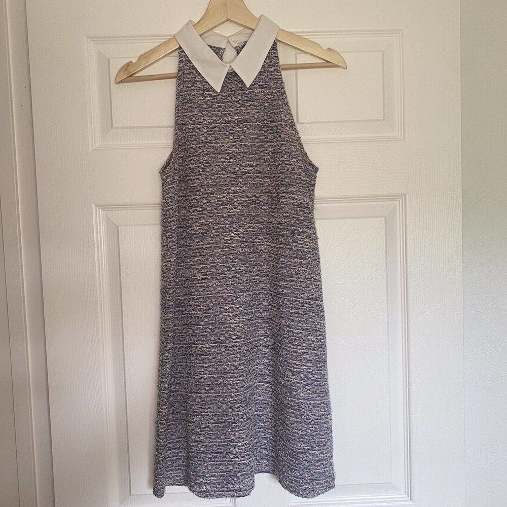 Zara Trafaluc High Neck, Collard, Sleeveless Dress. Small